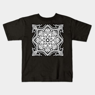 Decorative Mandala White Kids T-Shirt